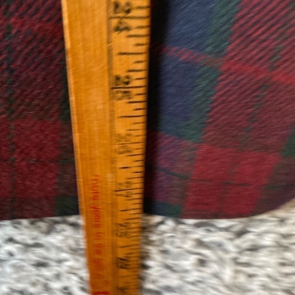 VTG Sag Harbor Green Blue Red Plaid Blazer Velvet Collar Size 8 - Picture 4 of 7